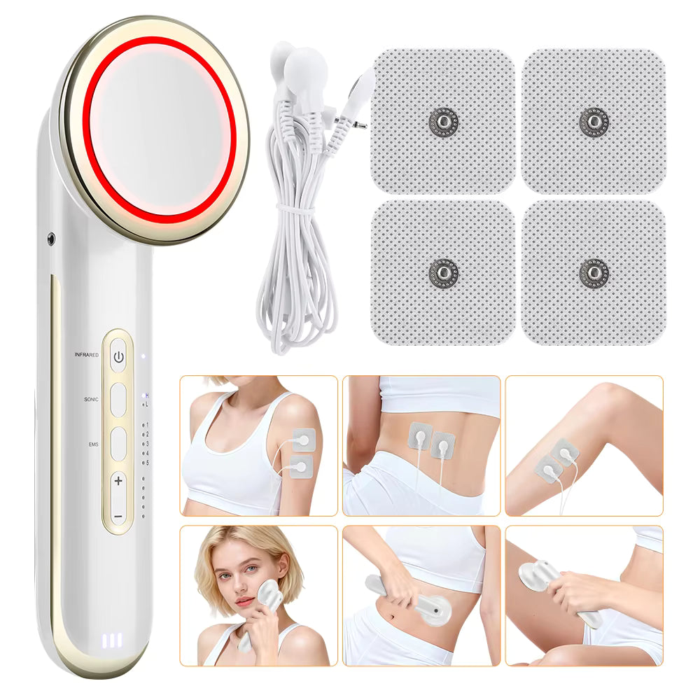 5-in-1 Ultrasonic EMS Body Sculpting & Facial Infrared Beauty Device
